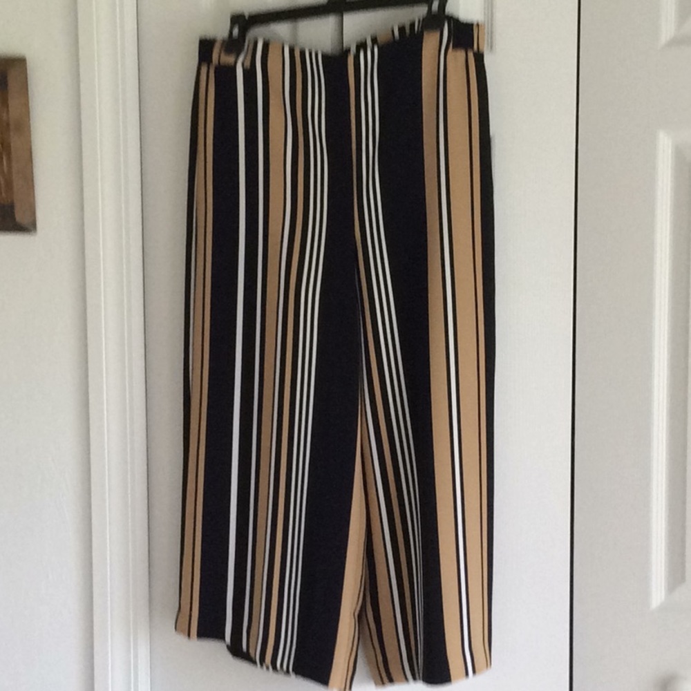 Chicos culottes.  Size is 1.  Striped black tan.